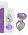 INTENSE - PLUG ANALE IN METALLO ALLUMINIO CON CRISTALLO VIOLA TAGLIA M - INTENSE ANAL TOYS - Intimo per le occasioni speciali | The Game Lingerie