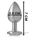INTENSE - PLUG ANALE IN METALLO ALLUMINIO CON CUORE BIANCO TAGLIA S - INTENSE ANAL TOYS - Intimo per le occasioni speciali | The Game Lingerie