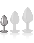 INTENSE - PLUG ANALE IN METALLO ALLUMINIO CON CUORE BIANCO TAGLIA S - INTENSE ANAL TOYS - Intimo per le occasioni speciali | The Game Lingerie