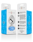 INTENSE - PLUG ANALE IN METALLO ALLUMINIO CON VETRO BLU TAGLIA M - INTENSE ANAL TOYS - Intimo per le occasioni speciali | The Game Lingerie