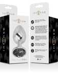 INTENSE - PLUG ANALE IN METALLO ALLUMINIO CON VETRO NERO TAGLIA L - INTENSE ANAL TOYS - Intimo per le occasioni speciali | The Game Lingerie