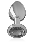 INTENSE - PLUG ANALE IN METALLO ALLUMINIO CON VETRO NERO TAGLIA L - INTENSE ANAL TOYS - Intimo per le occasioni speciali | The Game Lingerie