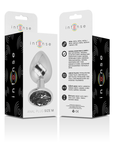 INTENSE - PLUG ANALE IN METALLO ALLUMINIO CON VETRO NERO TAGLIA M - INTENSE ANAL TOYS - Intimo per le occasioni speciali | The Game Lingerie