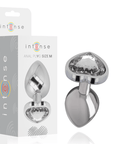 INTENSE - PLUG ANALE IN METALLO ALLUMINIO CUORE BIANCO TAGLIA M - INTENSE ANAL TOYS - Intimo per le occasioni speciali | The Game Lingerie