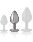 INTENSE - PLUG ANALE IN METALLO ALLUMINIO CUORE BIANCO TAGLIA M - INTENSE ANAL TOYS - Intimo per le occasioni speciali | The Game Lingerie