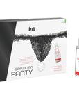INTT RELEASES - SLIP NERO BRASILIANO CON PERLE E GEL LUBRIFICANTE 50 ML - INTT RELEASES - Intimo per le occasioni speciali | The Game Lingerie