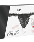 INTT RELEASES - SLIP NERO BRASILIANO CON PERLE E GEL LUBRIFICANTE 50 ML - INTT RELEASES - Intimo per le occasioni speciali | The Game Lingerie