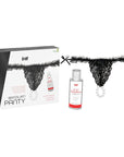 INTT RELEASES - SLIP NERO BRASILIANO CON PERLE E GEL LUBRIFICANTE 50 ML - INTT RELEASES - Intimo per le occasioni speciali | The Game Lingerie
