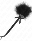 KINK - BACCHETTA IN CORDA DI NYLON CON PIUME TICKLE E FIOCCO NERO 25 CM - KINK IMPACT & TOUCH - Intimo per le occasioni speciali | The Game Lingerie