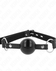 KINK - BALLA IN TPE 4 CM CON SERRATURA NERA 60 x 2 CM - KINK COLLAR & GAG - Intimo per le occasioni speciali | The Game Lingerie