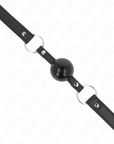 KINK - BALLA IN TPE 4 CM CON SERRATURA NERA 60 x 2 CM - KINK COLLAR & GAG - Intimo per le occasioni speciali | The Game Lingerie