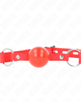 KINK - BALLA IN TPE 4 CM CON SERRATURA ROJO 60 x 2 CM - KINK COLLAR & GAG - Intimo per le occasioni speciali | The Game Lingerie