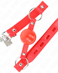 KINK - BALLA IN TPE 4 CM CON SERRATURA ROJO 60 x 2 CM - KINK COLLAR & GAG - Intimo per le occasioni speciali | The Game Lingerie