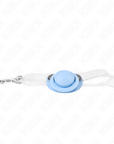 KINK - BAVAGLIO A FORMA DI CIUCCIO AZZURRO 5.5 x 4 CM REGOLABILE 43 - 60 CM - KINK COLLAR & GAG - Intimo per le occasioni speciali | The Game Lingerie