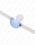 KINK - BAVAGLIO A FORMA DI CIUCCIO AZZURRO 5.5 x 4 CM REGOLABILE 43 - 60 CM - KINK COLLAR & GAG - Intimo per le occasioni speciali | The Game Lingerie