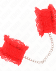 KINK - CINTURINO DA POLSO ELASTICO IN PIZZO ROSSO - KINK WRIST RESTRAINT - Intimo per le occasioni speciali | The Game Lingerie