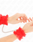 KINK - CINTURINO DA POLSO ELASTICO IN PIZZO ROSSO - KINK WRIST RESTRAINT - Intimo per le occasioni speciali | The Game Lingerie