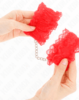 KINK - CINTURINO DA POLSO ELASTICO IN PIZZO ROSSO - KINK WRIST RESTRAINT - Intimo per le occasioni speciali | The Game Lingerie