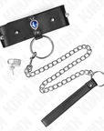 KINK - COLLANA 65 CM CON CINTURINO CON DIAMANTI BLU REGOLABILE 36 - 43 CM X 5 CM - KINK COLLAR & GAG - Intimo per le occasioni speciali | The Game Lingerie