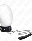 KINK - COLLANA 65 CM CON CINTURINO CON DIAMANTI BLU REGOLABILE 36 - 43 CM X 5 CM - KINK COLLAR & GAG - Intimo per le occasioni speciali | The Game Lingerie