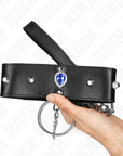 KINK - COLLANA 65 CM CON CINTURINO CON DIAMANTI BLU REGOLABILE 36 - 43 CM X 5 CM - KINK COLLAR & GAG - Intimo per le occasioni speciali | The Game Lingerie