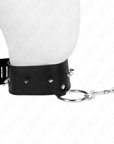 KINK - COLLANA 65 CM CON GUINZAGLIO CON BORCHIE ARGENTO MODELLO 2 REGOLABILE 36 - 43 CM X 5 CM - KINK COLLAR & GAG - Intimo per le occasioni speciali | The Game Lingerie