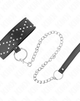 KINK - COLLANA 65 CM CON GUINZAGLIO CON BORCHIE ARGENTO MODELLO 3 REGOLABILE 36 - 43 CM X 5 CM - KINK COLLAR & GAG - Intimo per le occasioni speciali | The Game Lingerie