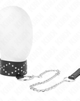 KINK - COLLANA 65 CM CON GUINZAGLIO CON BORCHIE ARGENTO MODELLO 3 REGOLABILE 36 - 43 CM X 5 CM - KINK COLLAR & GAG - Intimo per le occasioni speciali | The Game Lingerie