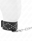 KINK - COLLANA 65 CM CON GUINZAGLIO CON BORCHIE ARGENTO MODELLO 3 REGOLABILE 36 - 43 CM X 5 CM - KINK COLLAR & GAG - Intimo per le occasioni speciali | The Game Lingerie