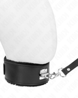 KINK - COLLANA CON CINTURA 116 CM CON CINTURINO IN PELLE NERA REGOLABILE 40 - 48 CM X 6 CM - KINK COLLAR & GAG - Intimo per le occasioni speciali | The Game Lingerie