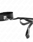 KINK - COLLANA CON CINTURA 116 CM CON CINTURINO IN PELLE NERA REGOLABILE 40 - 48 CM X 6 CM - KINK COLLAR & GAG - Intimo per le occasioni speciali | The Game Lingerie