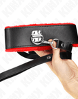 KINK - COLLANA CON CINTURA 116 CM CON CINTURINO IN PELLE ROSSO REGOLABILE 40 - 48 CM X 6 CM - KINK COLLAR & GAG - Intimo per le occasioni speciali | The Game Lingerie
