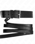 KINK - COLLANA CON CINTURA 116 CM NERO CINTURINO REGOLABILE 32 - 50 CM X 8 CM - KINK COLLAR & GAG - Intimo per le occasioni speciali | The Game Lingerie