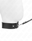 KINK - COLLANA CON CINTURA 116 CM NERO CINTURINO REGOLABILE 32 - 50 CM X 8 CM - KINK COLLAR & GAG - Intimo per le occasioni speciali | The Game Lingerie