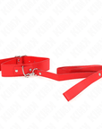 KINK - COLLANA CON CINTURA 116 CM ROJO CINTURINO REGOLABILE 32 - 50 CM X 8 CM - KINK COLLAR & GAG - Intimo per le occasioni speciali | The Game Lingerie