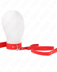 KINK - COLLANA CON CINTURA 116 CM ROJO CINTURINO REGOLABILE 32 - 50 CM X 8 CM - KINK COLLAR & GAG - Intimo per le occasioni speciali | The Game Lingerie