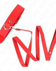 KINK - COLLANA CON CINTURA 116 CM ROJO CINTURINO REGOLABILE 32 - 50 CM X 8 CM - KINK COLLAR & GAG - Intimo per le occasioni speciali | The Game Lingerie