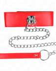 KINK - COLLANA CON CINTURA 65 CM CON LARGO CINTURINO ROSSO REGOLABILE 33,5 - 41 CM X 5 CM - KINK COLLAR & GAG - Intimo per le occasioni speciali | The Game Lingerie