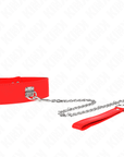 KINK - COLLANA CON CINTURA 65 CM CON LARGO CINTURINO ROSSO REGOLABILE 33,5 - 41 CM X 5 CM - KINK COLLAR & GAG - Intimo per le occasioni speciali | The Game Lingerie