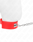 KINK - COLLANA CON CINTURA 65 CM CON LARGO CINTURINO ROSSO REGOLABILE 33,5 - 41 CM X 5 CM - KINK COLLAR & GAG - Intimo per le occasioni speciali | The Game Lingerie
