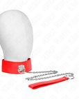 KINK - COLLANA CON CINTURA 65 CM CON LARGO CINTURINO ROSSO REGOLABILE 33,5 - 41 CM X 5 CM - KINK COLLAR & GAG - Intimo per le occasioni speciali | The Game Lingerie