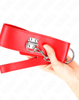 KINK - COLLANA CON CINTURA 65 CM CON LARGO CINTURINO ROSSO REGOLABILE 33,5 - 41 CM X 5 CM - KINK COLLAR & GAG - Intimo per le occasioni speciali | The Game Lingerie