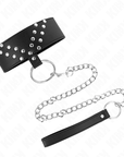 KINK - COLLANA CON CINTURA 65 CM CON RIVETTO A V REGOLABILE 36 - 43 CM X 5 CM - KINK COLLAR & GAG - Intimo per le occasioni speciali | The Game Lingerie