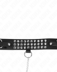 KINK - COLLANA CON CINTURINO 65 CM CON LUCIDI REGOLABILE 37 - 42 CM X 5,3 CM - KINK COLLAR & GAG - Intimo per le occasioni speciali | The Game Lingerie