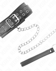 KINK - COLLANA CON CINTURINO 65 CM FIBBIE ARGENTO REGOLABILE 33 - 46 CM X 5,5 CM - KINK COLLAR & GAG - Intimo per le occasioni speciali | The Game Lingerie