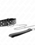 KINK - COLLANA CON CINTURINO AD ANELLO RIVETTO CON CINTURA 65 CM NERO REGOLABILE 36 - 50 CM X 3,8 CM - KINK COLLAR & GAG - Intimo per le occasioni speciali | The Game Lingerie