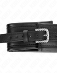 KINK - COLLANA CON CINTURINO CON FIBBIA LUCIDA 65 CM 48.5 CM X 5.3 CM - KINK COLLAR & GAG - Intimo per le occasioni speciali | The Game Lingerie