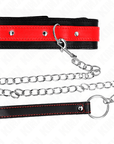 KINK - COLLANA CON CINTURINO ROSSO 65 CM REGOLABILE 36 - 43 CM X 5 CM - KINK COLLAR & GAG - Intimo per le occasioni speciali | The Game Lingerie