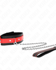 KINK - COLLANA CON CINTURINO ROSSO 65 CM REGOLABILE 36 - 43 CM X 5 CM - KINK COLLAR & GAG - Intimo per le occasioni speciali | The Game Lingerie