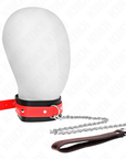KINK - COLLANA CON CINTURINO ROSSO 65 CM REGOLABILE 36 - 43 CM X 5 CM - KINK COLLAR & GAG - Intimo per le occasioni speciali | The Game Lingerie